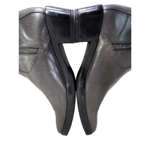 Balenciaga Paris Gray Riding Boots 40 Quiet Luxury Y2K Butter Soft Leather FLAW - Picture 11 of 16